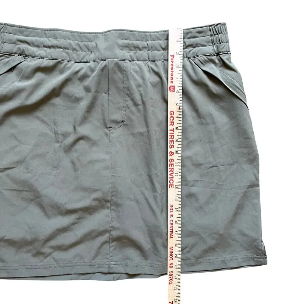 Sahalie Skort Size 1X Olive Green Shorts Inside Activewear Athleisure Knit Plus